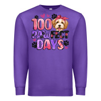 Purple 100 pawfect days Premium Sweatshirt - Artiststas