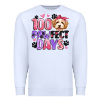 White 100 pawfect days Premium Sweatshirt - Artiststas