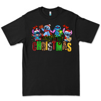 Black merry christmas stitch Premium Tee - AdoDesignShop