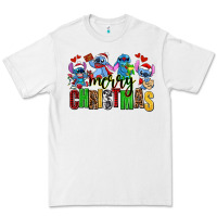 White merry christmas stitch Premium Tee - AdoDesignShop