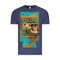 Vintage Denim dead tired fueled by coffee 12 oz can cooler  (slim) Vintage Tee - Artiststas