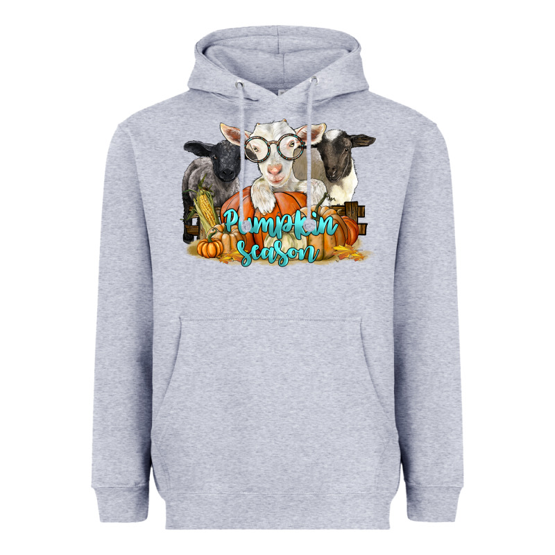 Pumpkin Season With Baby Sheeps And Goat Heavyweight Hoodie by LillyAllenDesigns | Teevron