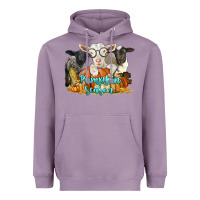 Lavender pumpkin season with baby sheeps and goat Heavyweight Hoodie - LillyAllenDesigns