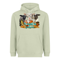 Matcha pumpkin season with baby sheeps and goat Heavyweight Hoodie - LillyAllenDesigns