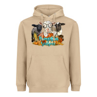 Mushroom pumpkin season with baby sheeps and goat Heavyweight Hoodie - LillyAllenDesigns