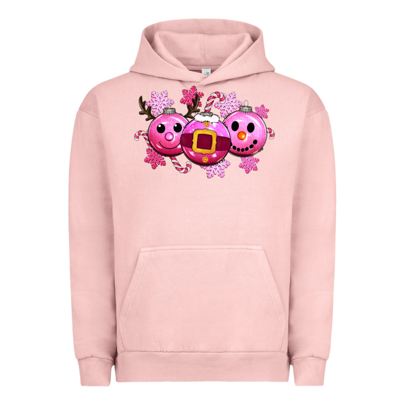 Pink Christmas Urban Hoodie by CowGirlArtShop | Teevron
