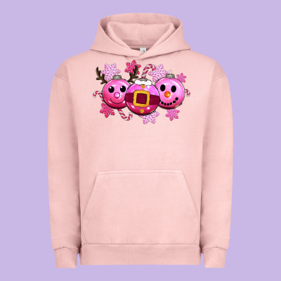 Pink Christmas Urban Hoodie Designed By Cowgirlartshop