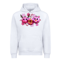 White pink christmas Urban Hoodie - CowGirlArtShop