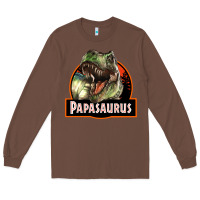 Chestnut Western Papasaurus Papa Dinosaur Long Sleeve Tee - LillyAllenDesigns