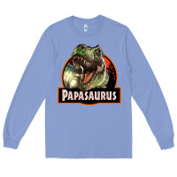 Western Papasaurus Papa Dinosaur Long Sleeve Tee | Teevron