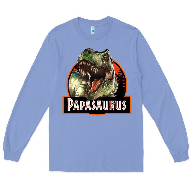Western Papasaurus Papa Dinosaur Long Sleeve Tee by LillyAllenDesigns | Teevron