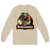 Mushroom Western Papasaurus Papa Dinosaur Long Sleeve Tee - LillyAllenDesigns