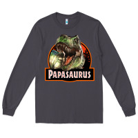 Smoke Western Papasaurus Papa Dinosaur Long Sleeve Tee - LillyAllenDesigns