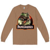 Toasted Coconut Western Papasaurus Papa Dinosaur Long Sleeve Tee - LillyAllenDesigns