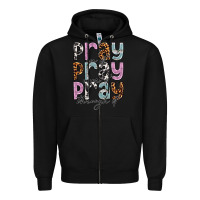 Black pray on it pray over it pray through it Zipper Hoodie - NancyCooperArtShop