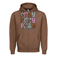 Chestnut pray on it pray over it pray through it Zipper Hoodie - NancyCooperArtShop