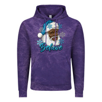 Cloud Purple winter christmas african american santa believe Vintage Hoodie - RanaPortraitStore