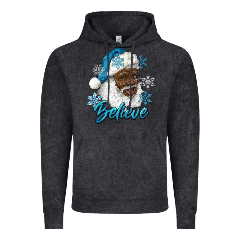 Winter Christmas African American Santa Believe Vintage Hoodie by RanaPortraitStore | Teevron