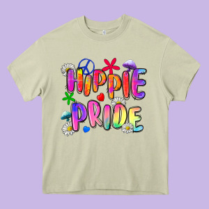 Hippie Pride Heavy Core Tee Designed By Zillion Design Studio