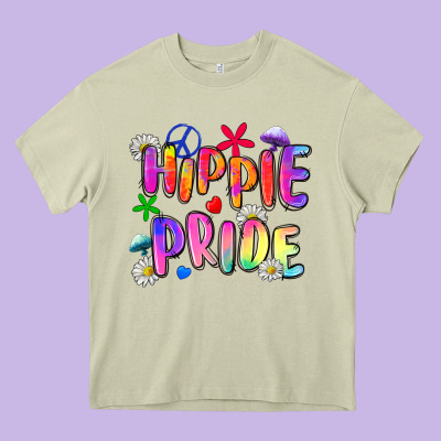 Hippie Pride Heavy Core Tee Designed By Zillion Design Studio