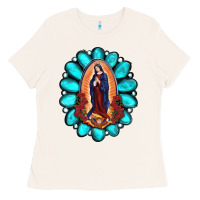 Bone Gemstone Lady Of Guadalupe Ladies Tee - RanaPortraitStore