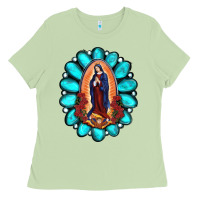 Matcha Gemstone Lady Of Guadalupe Ladies Tee - RanaPortraitStore