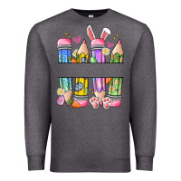 Charcoal Heather easter teacher pencils Premium Sweatshirt - Artiststas