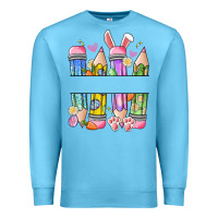Ocean Blue easter teacher pencils Premium Sweatshirt - Artiststas