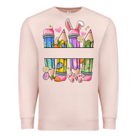 Pale Pink easter teacher pencils Premium Sweatshirt - Artiststas