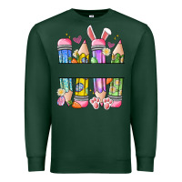 Sports Green easter teacher pencils Premium Sweatshirt - Artiststas