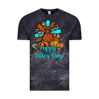 Cloud Black happy turkey day Vintage Tee - JahusDesignShop