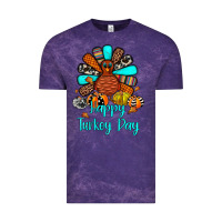 Cloud Purple happy turkey day Vintage Tee - JahusDesignShop