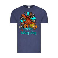Vintage Denim happy turkey day Vintage Tee - JahusDesignShop