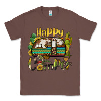 Chestnut happy camper caravan and gnome Classic Tee - BarkalooDesign