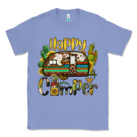 Colony Blue happy camper caravan and gnome Classic Tee - BarkalooDesign