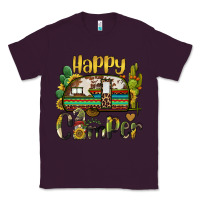 Plum happy camper caravan and gnome Classic Tee - BarkalooDesign