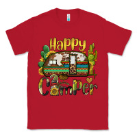 Red happy camper caravan and gnome Classic Tee - BarkalooDesign