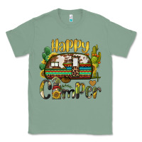 Sage happy camper caravan and gnome Classic Tee - BarkalooDesign