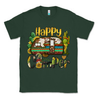 Sports Green happy camper caravan and gnome Classic Tee - BarkalooDesign