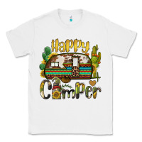 White happy camper caravan and gnome Classic Tee - BarkalooDesign