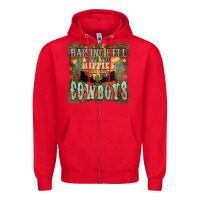 Red raising hell with the hippies and the cowboys Zipper Hoodie - NancyCooperArtShop