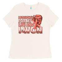 Bone i fought for my life and i won uterine cancer peac Ladies Tee - texasbilliewilder