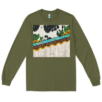 Army Green cowhide sunflowers cactus Long Sleeve Tee - Jasminsmagicworld