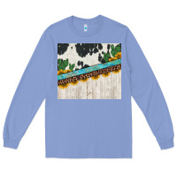 Colony Blue cowhide sunflowers cactus Long Sleeve Tee - Jasminsmagicworld