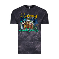 Cloud Black Christmas church and snow   ı love my church family Vintage Tee - AdoDesignShop
