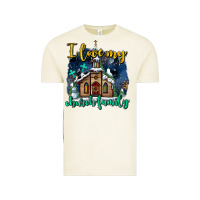 Vintage Arctic Christmas church and snow   ı love my church family Vintage Tee - AdoDesignShop