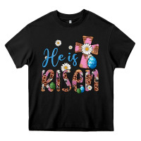Black he is risen cross Heavy Core Tee - Artiststas
