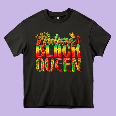 Future Black Queen Heavy Core Tee Designed By Texasbilliewilder