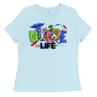 Baby Blue autism nurse life Ladies Tee - texasbilliewilder