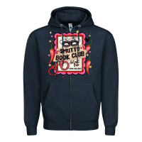 Navy smutty book club admit one good girls only Zipper Hoodie - MaliasSmallBusiness